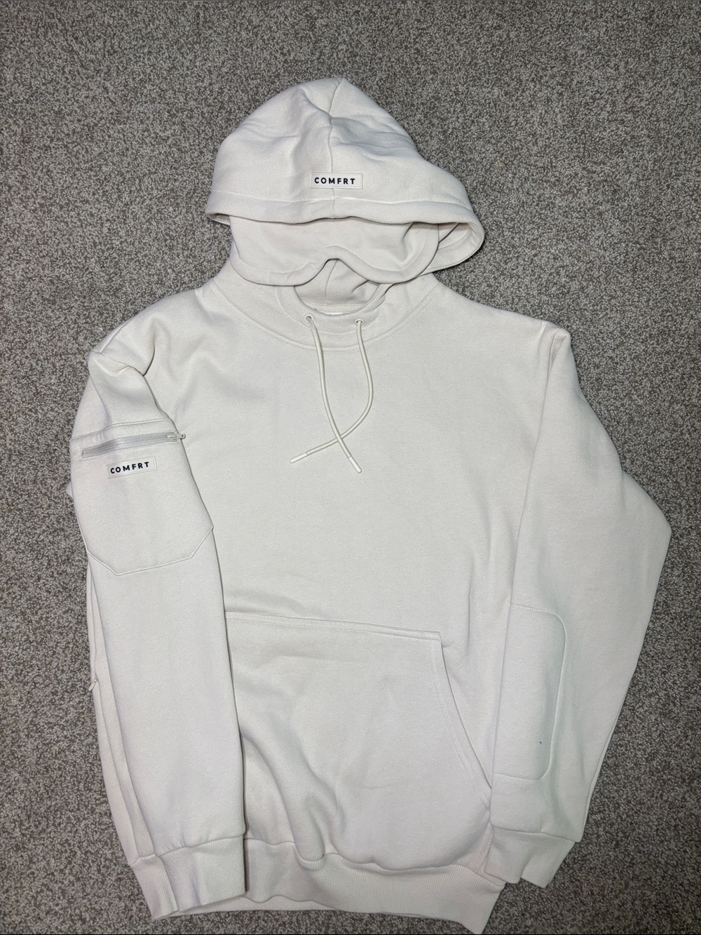 COMFRT Women's Cream Pullover Hoodie